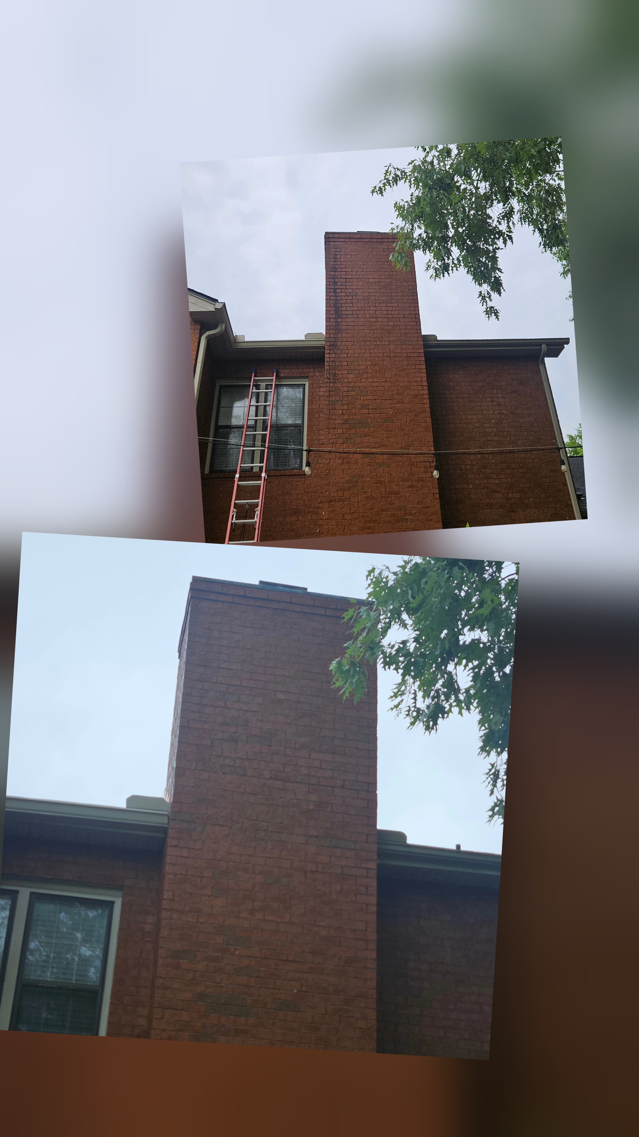 Before and after: Brick Chimney & Exterior