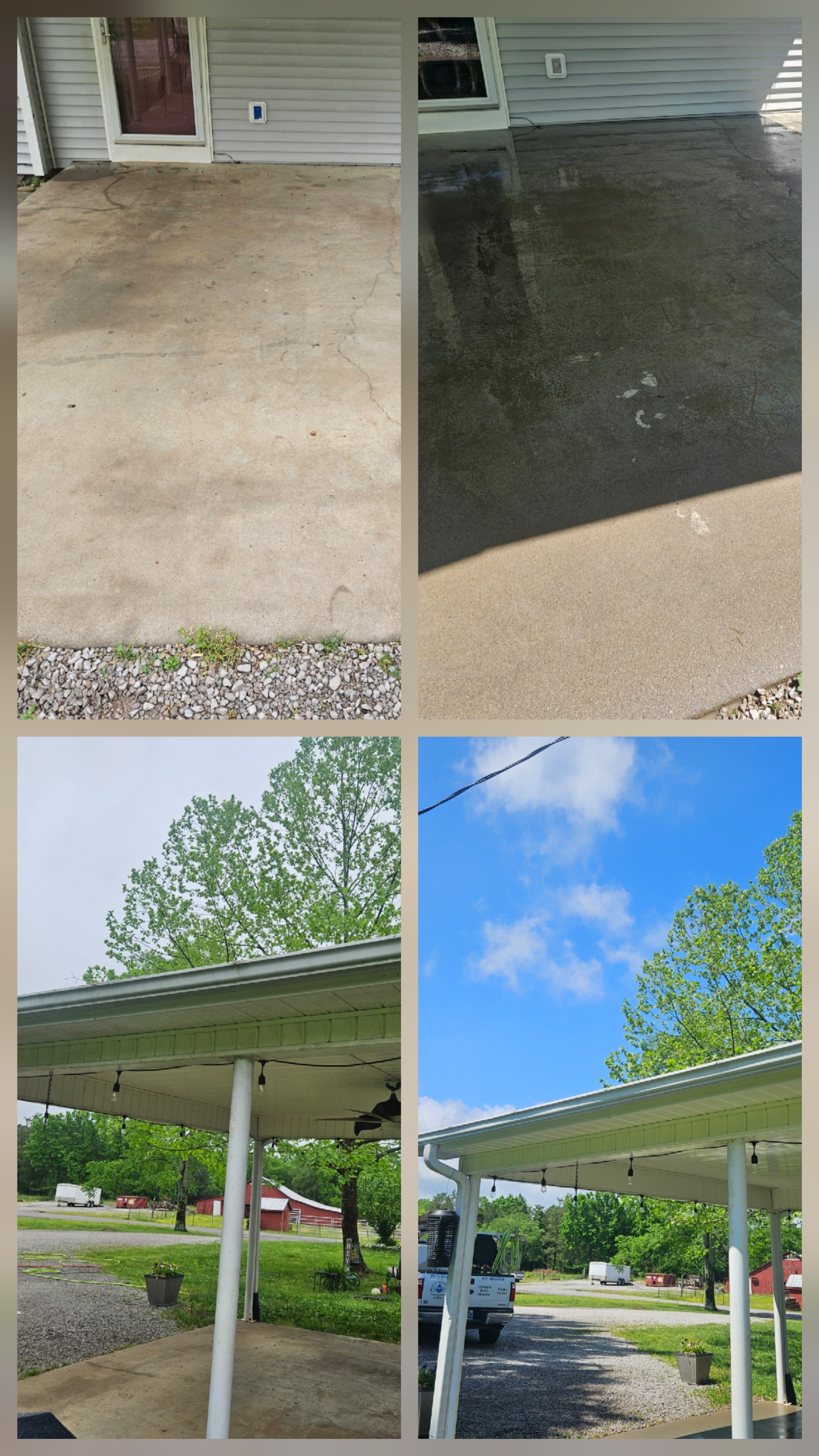 Before and after: Estate Patio & Walkways