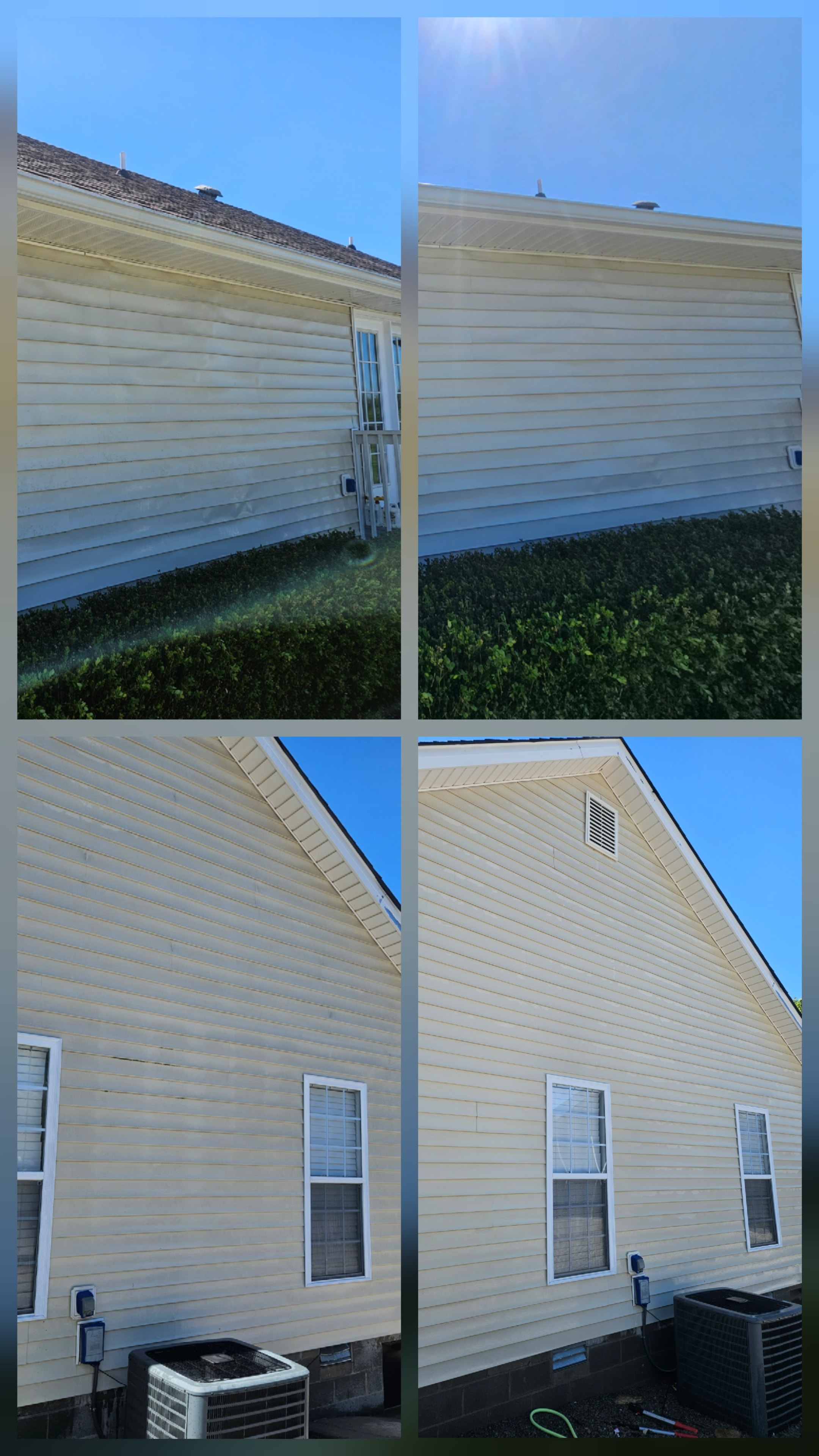 Before and after: Garage & Siding