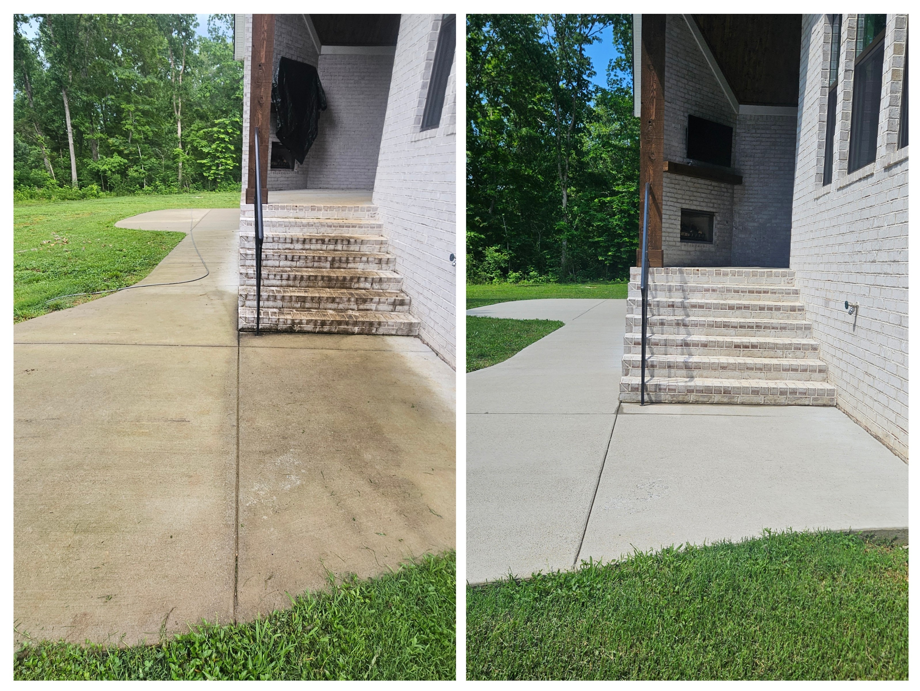 Before and after: Concrete Steps & Patio