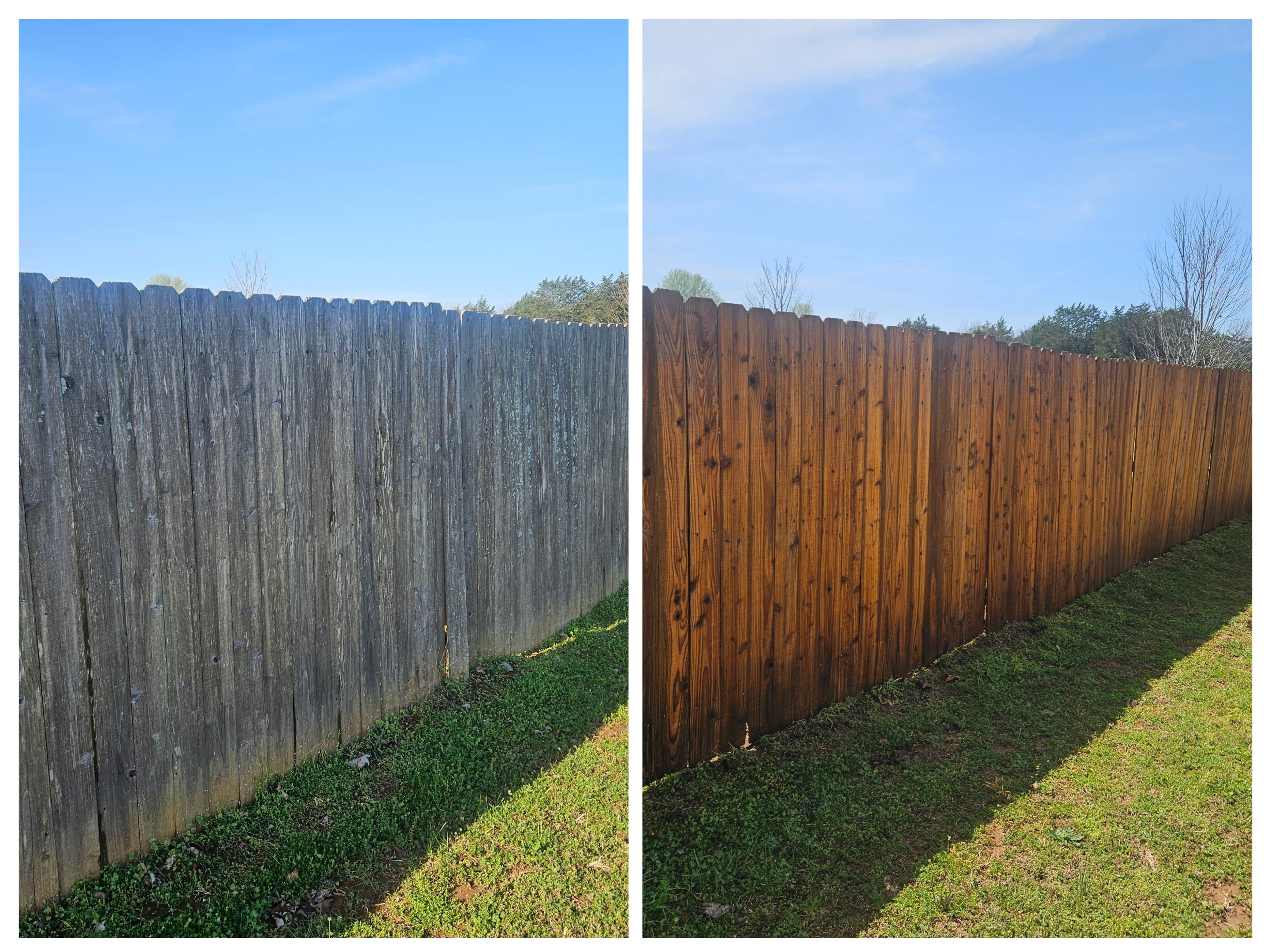 Before and after: Wood Fence