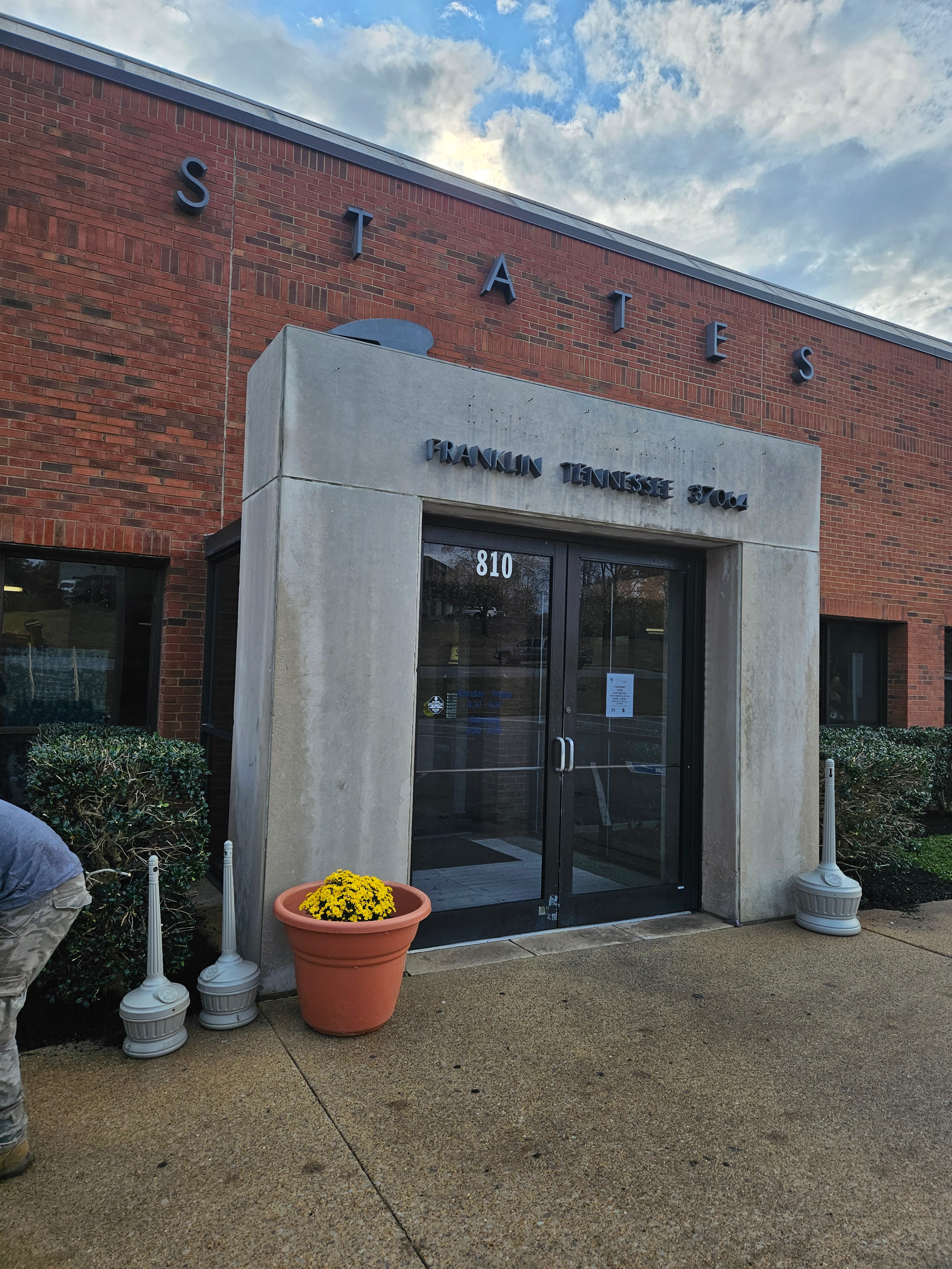 After: Commercial building exterior before and after pressure washing